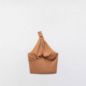 Elegant Burnt Orange Top with gold buck
